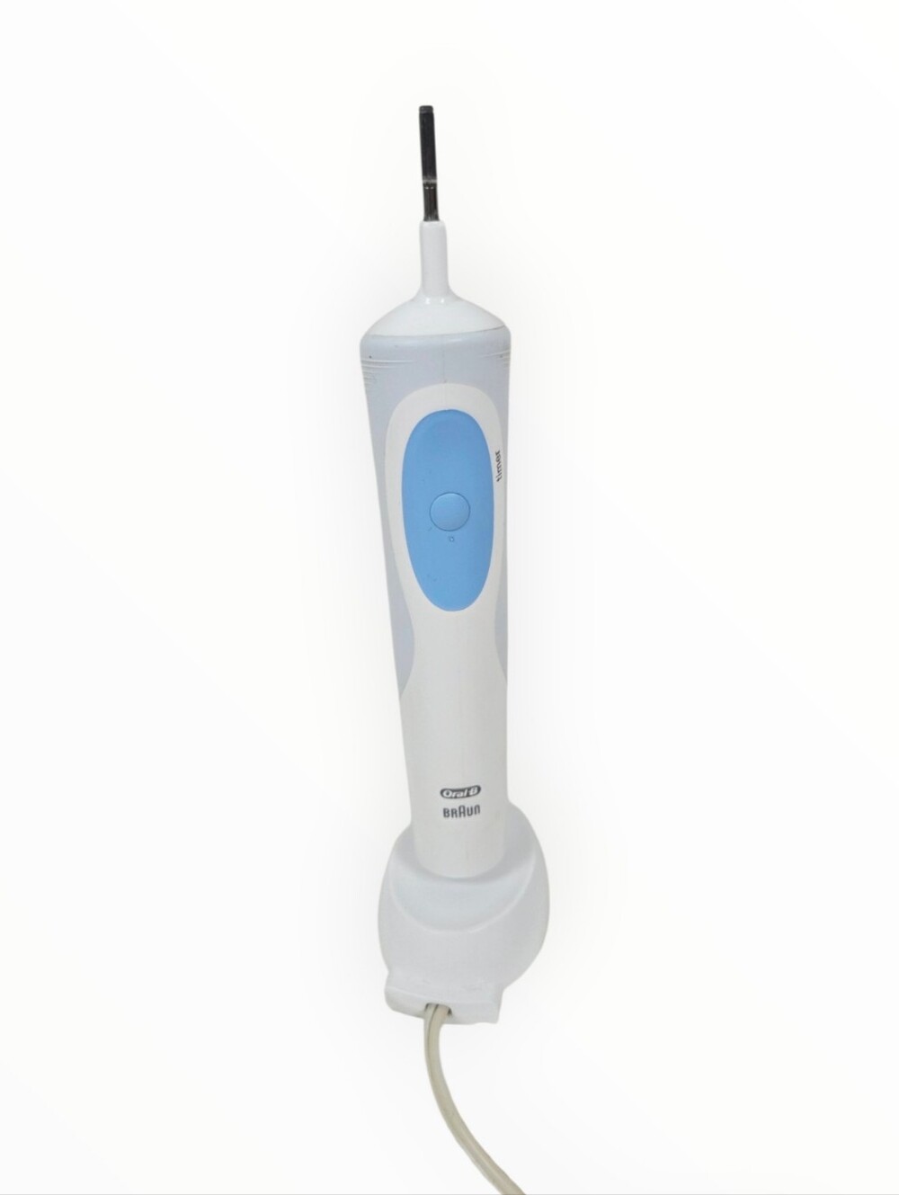 Oral‑B Braun Electric Toothbrush Handle in White & Light Blue
